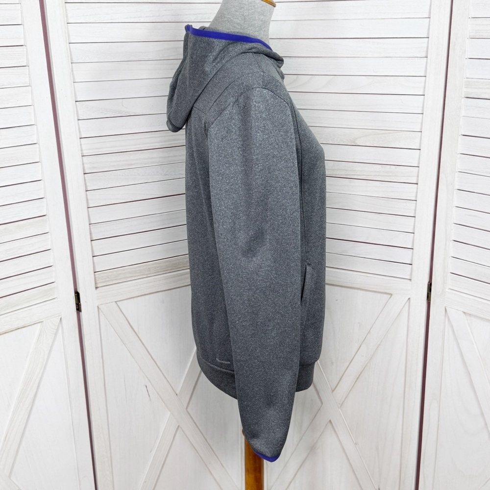 Adidas Climawarm Rainbow Logo Pullover Hoodie Grey Multi Medium - Picture 3 of 12